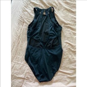 Balera black small dance leotard strapy back